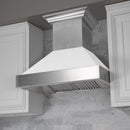 ZLINE Appliance Package - 48" Dual Fuel Range with White Matte Gloss Door & 48" Range Hood - 2KP-RASWMRH48