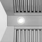 ZLINE 48 Inch Autograph Edition Stainless Steel Range Hood with Champagne Bronze Handle, 8654STZ-48-CB