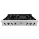 ZLINE 48" Porcelain Rangetop in DuraSnow Stainless Steel with 7 Gas Burners - RTS-48