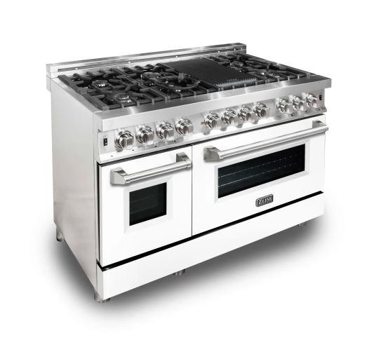 ZLINE 48" Professional Dual Fuel Range in Stainless Steel Gas Stove and Electric Oven
