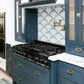 ZLINE 48” Professional Porcelain Rangetop in Black Stainless with 7 Gas Burners