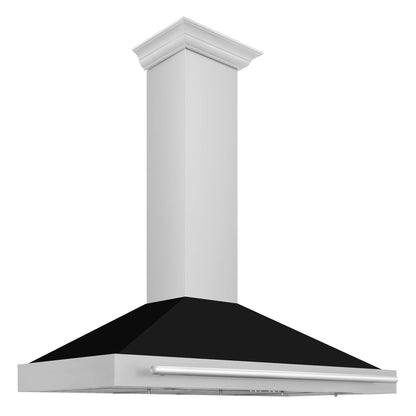 ZLINE 48" Stainless Steel Range Hood with Shell and Stainless Steel Handle 