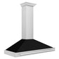 ZLINE 48" Stainless Steel Range Hood with Shell and Stainless Steel Handle 