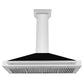 ZLINE 48" Stainless Steel Range Hood with Shell and Stainless Steel Handle 