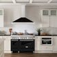 ZLINE 48" Stainless Steel Range Hood with Shell and Stainless Steel Handle 