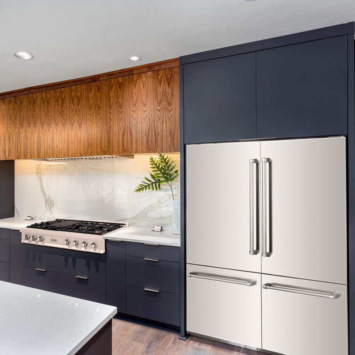 ZLINE 60" 32.2 cu. ft. Built-In 4-Door French Door Refrigerator with Internal Water and Ice Dispenser in Stainless Steel RBIV-304-60