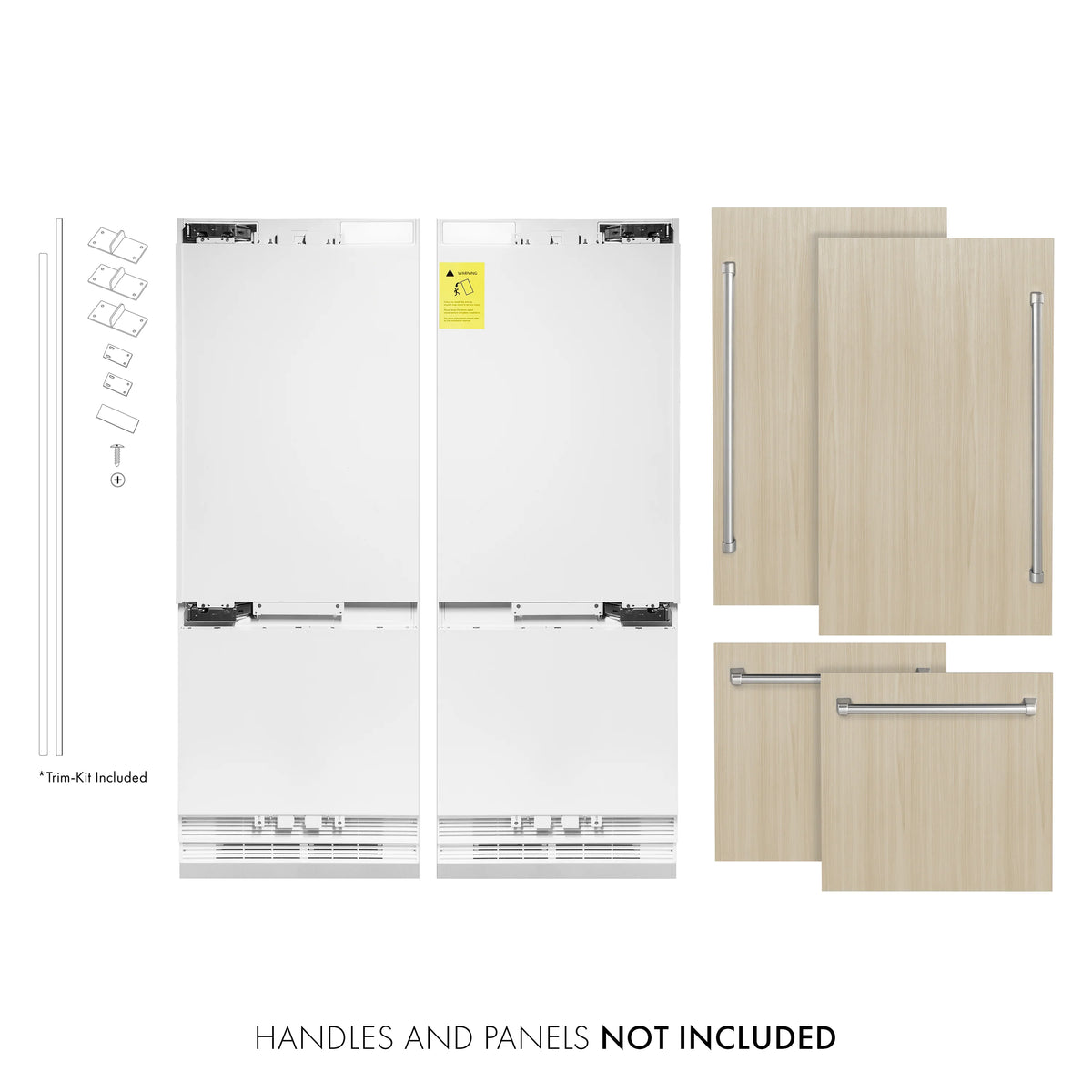 ZLINE 60" 32.2 cu. Ft. Panel Ready Built-In 4-Door French Door Refrigerator with Internal Water and Ice Dispenser 