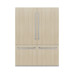 ZLINE 60" 32.2 cu. Ft. Panel Ready Built-In 4-Door French Door Refrigerator with Internal Water and Ice Dispenser 