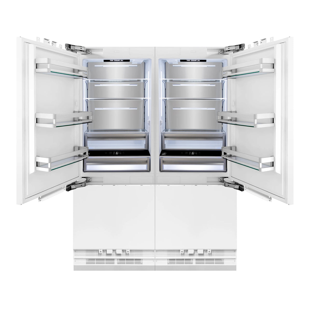 ZLINE 60" 32.2 cu. Ft. Panel Ready Built-In 4-Door French Door Refrigerator with Internal Water and Ice Dispenser 