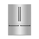 ZLINE 60" Autograph Edition 32.2 cu. ft. Built-in 4-Door French Door Refrigerator with Internal Water and Ice Dispenser in Stainless Steel with Accents RBIVZ-304-60