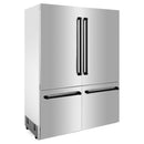ZLINE 60" Autograph Edition 32.2 cu. ft. Built-in 4-Door French Door Refrigerator with Internal Water and Ice Dispenser in Stainless Steel with Accents RBIVZ-304-60
