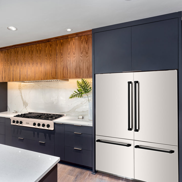 ZLINE 60" Autograph Edition 32.2 cu. ft. Built-in 4-Door French Door Refrigerator with Internal Water and Ice Dispenser in Stainless Steel with Accents RBIVZ-304-60