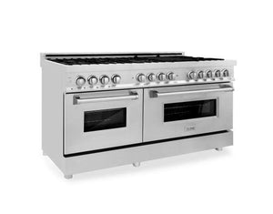 ZLINE 60" Professional Convection Oven Freestanding Double Oven Dual Fuel Range