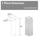 ZLINE 61 in. DuraSnow Stainless Steel Chimney Extension for Ceilings up to 12.5 ft. - 8GL14iS-E