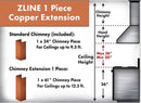 ZLINE 61 in. Extended Chimney and Crown - 8667C-E