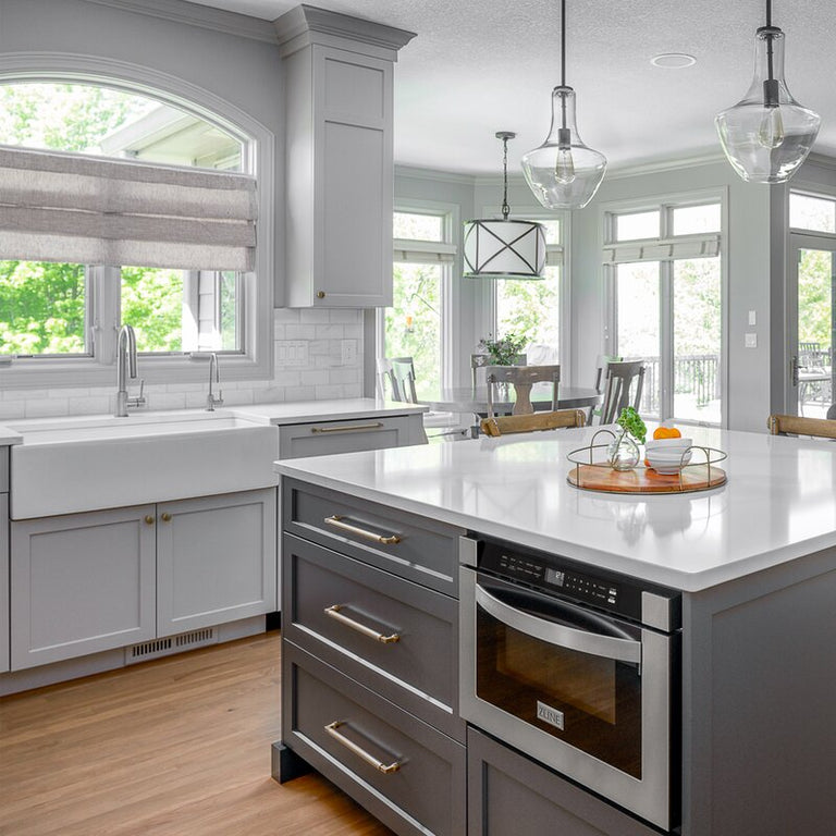 ZLINE Appliance Package - 30 in. Dual Fuel Range, 30 in. Range Hood, Microwave Drawer, 3 Rack Dishwasher - 4KP-RARH30-MWDWV