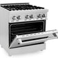 ZLINE Appliance Package - 30 in. Dual Fuel Range, 30 in. Range Hood, Microwave Drawer - 3KP-RARH30-MW