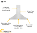 ZLINE Appliance Package - 30 in. Dual Fuel Range, 30 in. Range Hood, Microwave Drawer - 3KP-RARH30-MW