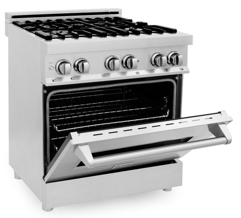 ZLINE Appliance Package - 30 in. Dual Fuel Range, Range Hood, 3 Rack Dishwasher - 3KP-RARH30-DWV