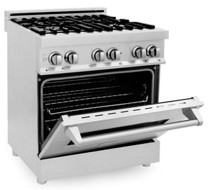 ZLINE Appliance Package - 30 in. Dual Fuel Range, Range Hood, 3 Rack Dishwasher - 3KP-RARH30-DWV