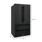 ZLINE Appliance Package - 30" Kitchen Package with Black Stainless Steel Refrigeration, Rangetop, 30" Range Hood and 30" Single Wall Oven - 4KPR-RTBRH30-AWS
