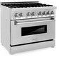 ZLINE Appliance Package - 36 in. Dual Fuel Range, Range Hood, Microwave Drawer - 3KP-RARH36-MW