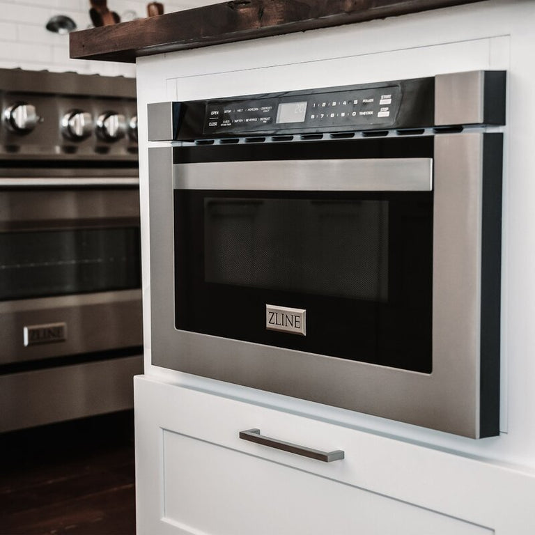 ZLINE Appliance Package - 36 in. Dual Fuel Range, Range Hood, Microwave Drawer - 3KP-RARH36-MW