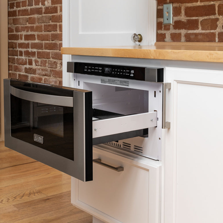 ZLINE Appliance Package - 36 in. Dual Fuel Range, Range Hood, Microwave Drawer - 3KP-RARH36-MW