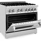 ZLINE Appliance Package - 36 in. Dual Fuel Range, Range Hood, Microwave Drawer - 3KP-RARH36-MW