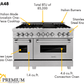 ZLINE Appliance Package - 48 In. Dual Fuel Range, Range Hood, 3 Rack Dishwasher - 3KP-RARH48-DWV