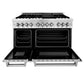 ZLINE Appliance Package - 48 in. Dual Fuel Range, Range Hood, Microwave Drawer - 3KP-RARH48-MW