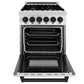 ZLINE Autograph Edition 24" 2.8 cu. ft. Dual Fuel Range with Gas Stove and Electric Oven in Stainless Steel with Accents