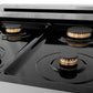 ZLINE Autograph Edition 24" 2.8 cu. ft. Dual Fuel Range with Gas Stove and Electric Oven in Stainless Steel with White Matte Door and Accents
