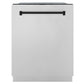 ZLINE Autograph Edition 24" 3rd Rack Top Control Tall Tub Dishwasher in DuraSnow Stainless Steel with Accent Handle, 45dBa