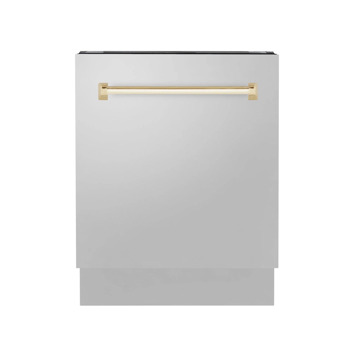 ZLINE Autograph Edition 24" 3rd Rack Top Control Tall Tub Dishwasher in Stainless Steel with Accent Handle, 51dBa