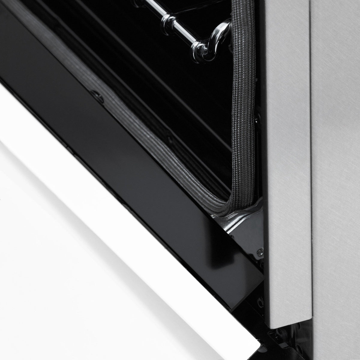 ZLINE Autograph Edition 30" 4.0 cu. ft. Dual Fuel Range with Gas Stove and Electric Oven in DuraSnow Stainless Steel with White Matte Door and Accents