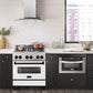 ZLINE Autograph Edition 30" 4.0 cu. ft. Dual Fuel Range with Gas Stove and Electric Oven in DuraSnow Stainless Steel with White Matte Door and Accents