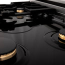 ZLINE Autograph Edition 30" 4.0 cu. ft. Dual Fuel Range with Gas Stove and Electric Oven in Stainless Steel with White Matte Door and Accents