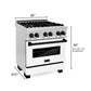 ZLINE Autograph Edition 30" 4.0 cu. ft. Dual Fuel Range with Gas Stove and Electric Oven in Stainless Steel with White Matte Door and Accents