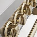 ZLINE Autograph Edition 30" 4.0 cu. ft. Dual Fuel Range with Gas Stove and Electric Oven in Stainless Steel with White Matte Door and Accents