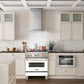 ZLINE Autograph Edition 30" 4.0 cu. ft. Dual Fuel Range with Gas Stove and Electric Oven in Stainless Steel with White Matte Door and Accents