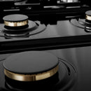 ZLINE Autograph Edition 30" Porcelain Rangetop with 4 Gas Burners in DuraSnow Stainless Steel With Accents