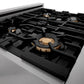 ZLINE Autograph Edition 30" Porcelain Rangetop with 4 Gas Burners in DuraSnow Stainless Steel With Accents