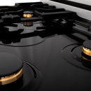 ZLINE Autograph Edition 30" Porcelain Rangetop with 4 Gas Burners in Stainless Steel with Accents