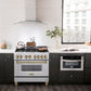 ZLINE Autograph Edition 36" 4.6 cu. ft. Dual Fuel Range with Gas Stove and Electric Oven in DuraSnow Stainless Steel with Accents
