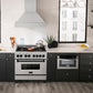ZLINE Autograph Edition 36" 4.6 cu. ft. Dual Fuel Range with Gas Stove and Electric Oven in DuraSnow Stainless Steel with Accents