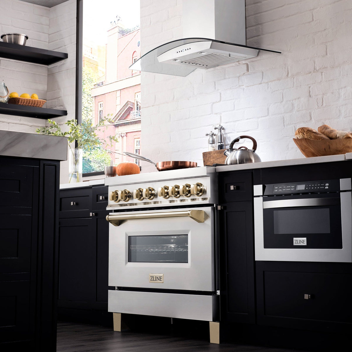 ZLINE Autograph Edition 36" 4.6 cu. ft. Dual Fuel Range with Gas Stove and Electric Oven in Stainless Steel with Accents
