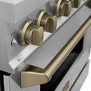 ZLINE Autograph Edition 36" 4.6 cu. ft. Dual Fuel Range with Gas Stove and Electric Oven in Stainless Steel with Accents