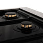 ZLINE Autograph Edition 36" Porcelain Rangetop with 6 Gas Burners in Stainless Steel with Accents