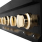 ZLINE Autograph Edition 48" Porcelain Rangetop with 7 Gas Burners in Black Stainless Steel With Accents